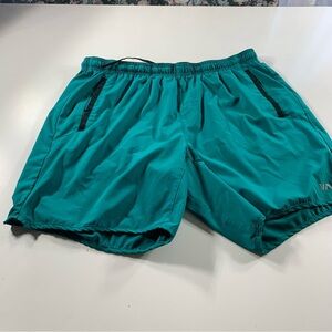 RVCA Yogger Shorts Teal Green Athletic Training Running Size XXL